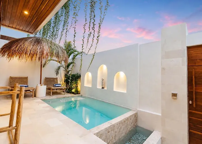 Villa Coco 1br Private Pool In Pererenan With Skylight Bathtub